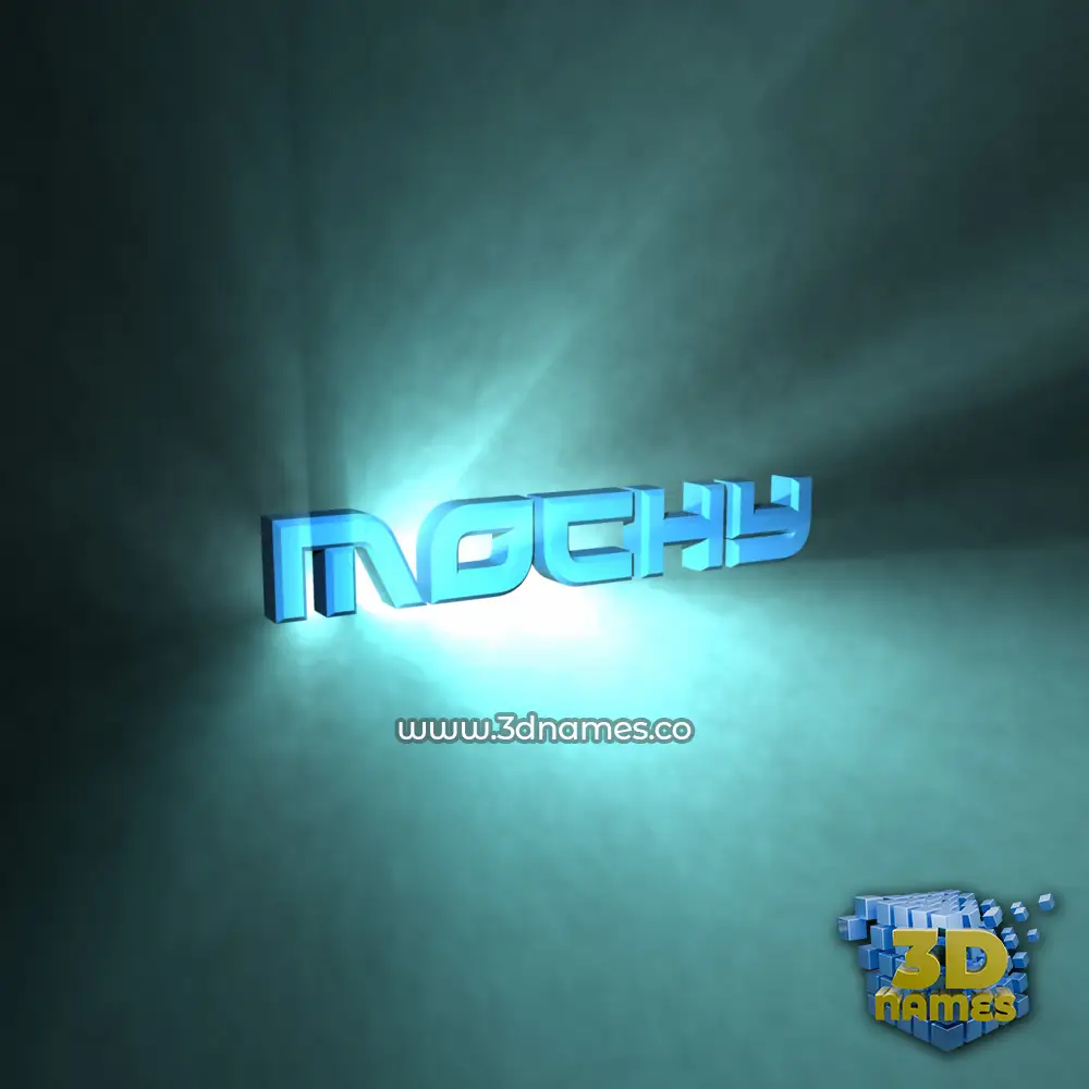 mochy in Light Shine style - 3D name wallpaper