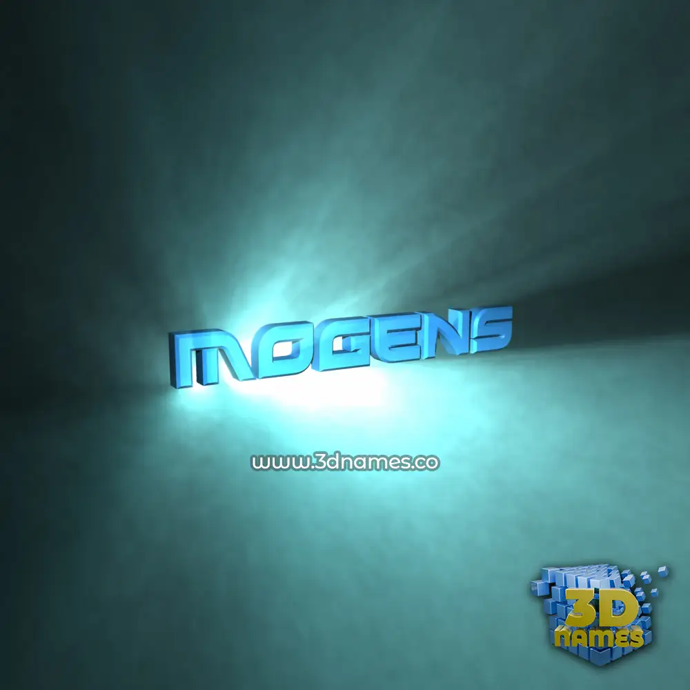 mogens in Light Shine style - 3D name wallpaper
