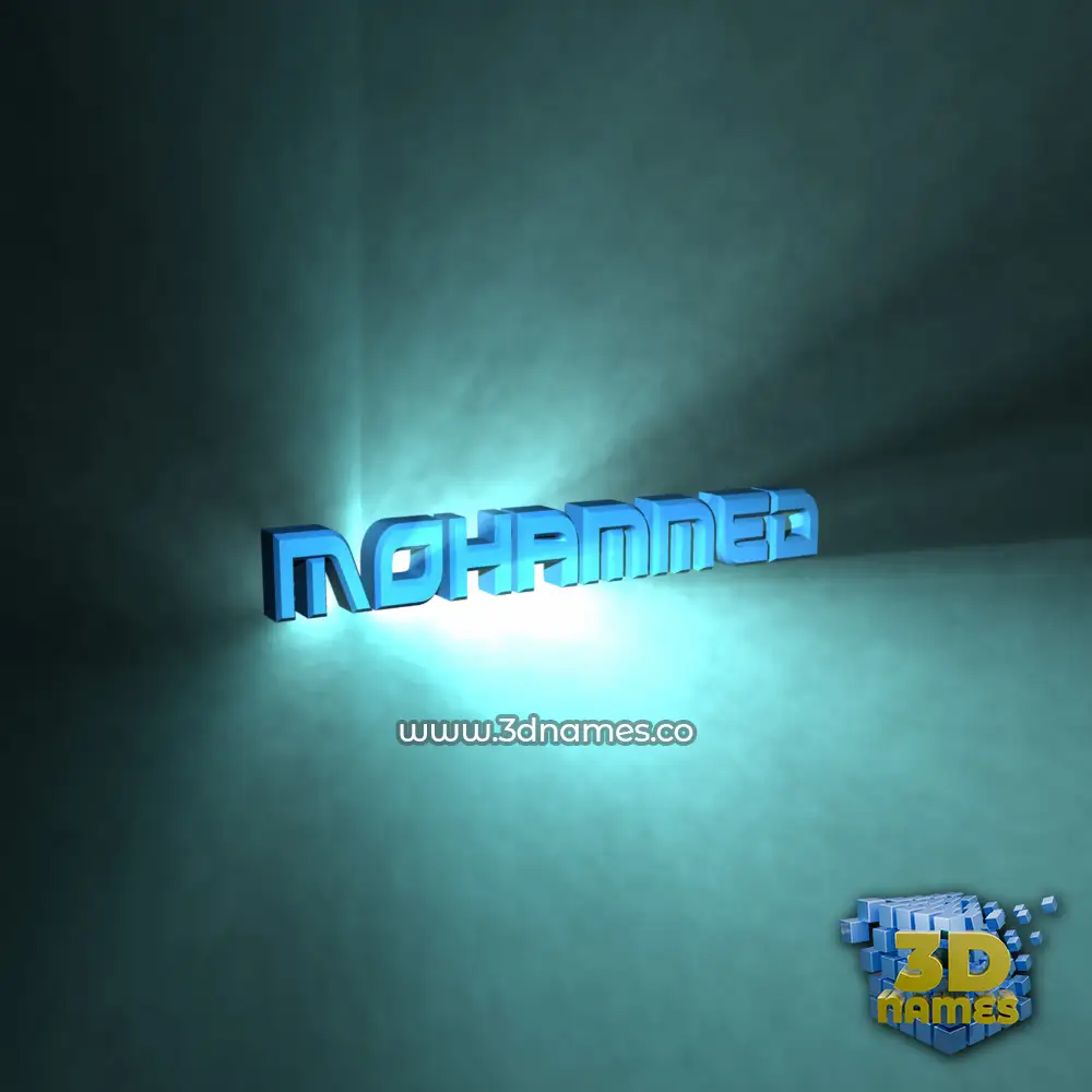 mohammed in Light Shine style - 3D name wallpaper