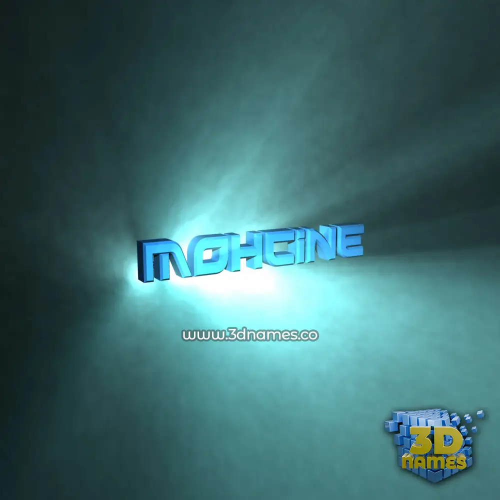 mohcine in Light Shine style - 3D name wallpaper