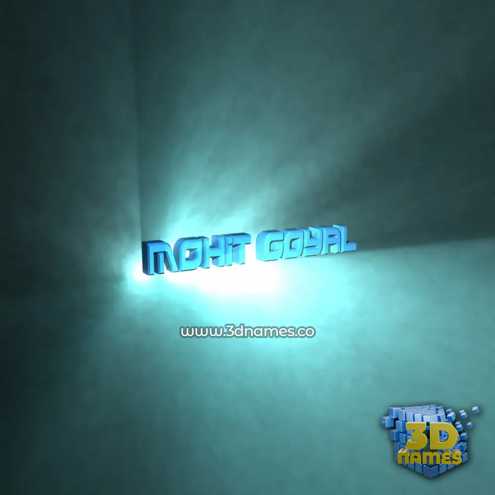mohit goyal in Light Shine style - 3D name wallpaper