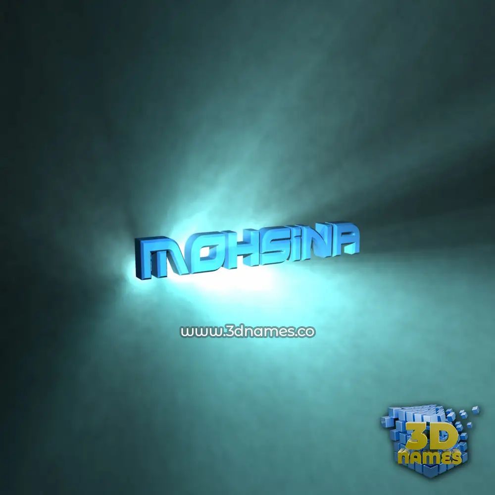 mohsina in Light Shine style - 3D name wallpaper
