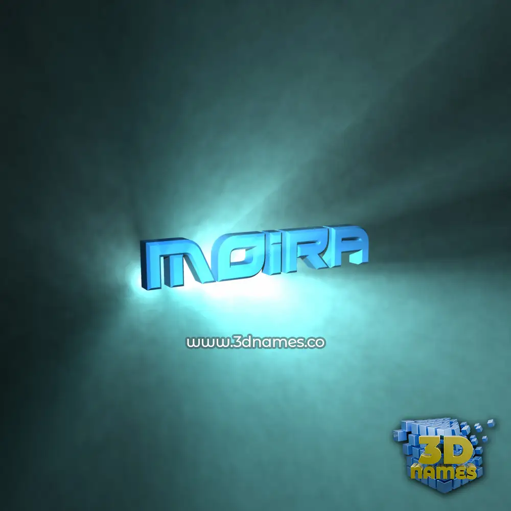moira in Light Shine style - 3D name wallpaper