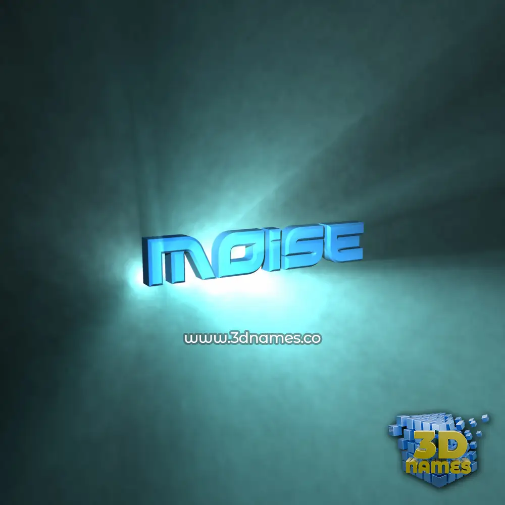 moise in Light Shine style - 3D name wallpaper