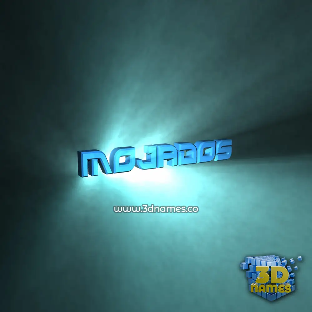 mojados in Light Shine style - 3D name wallpaper