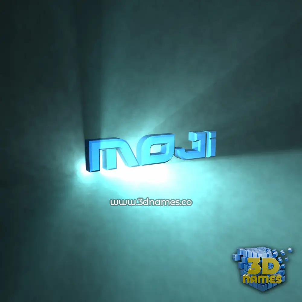 moji in Light Shine style - 3D name wallpaper