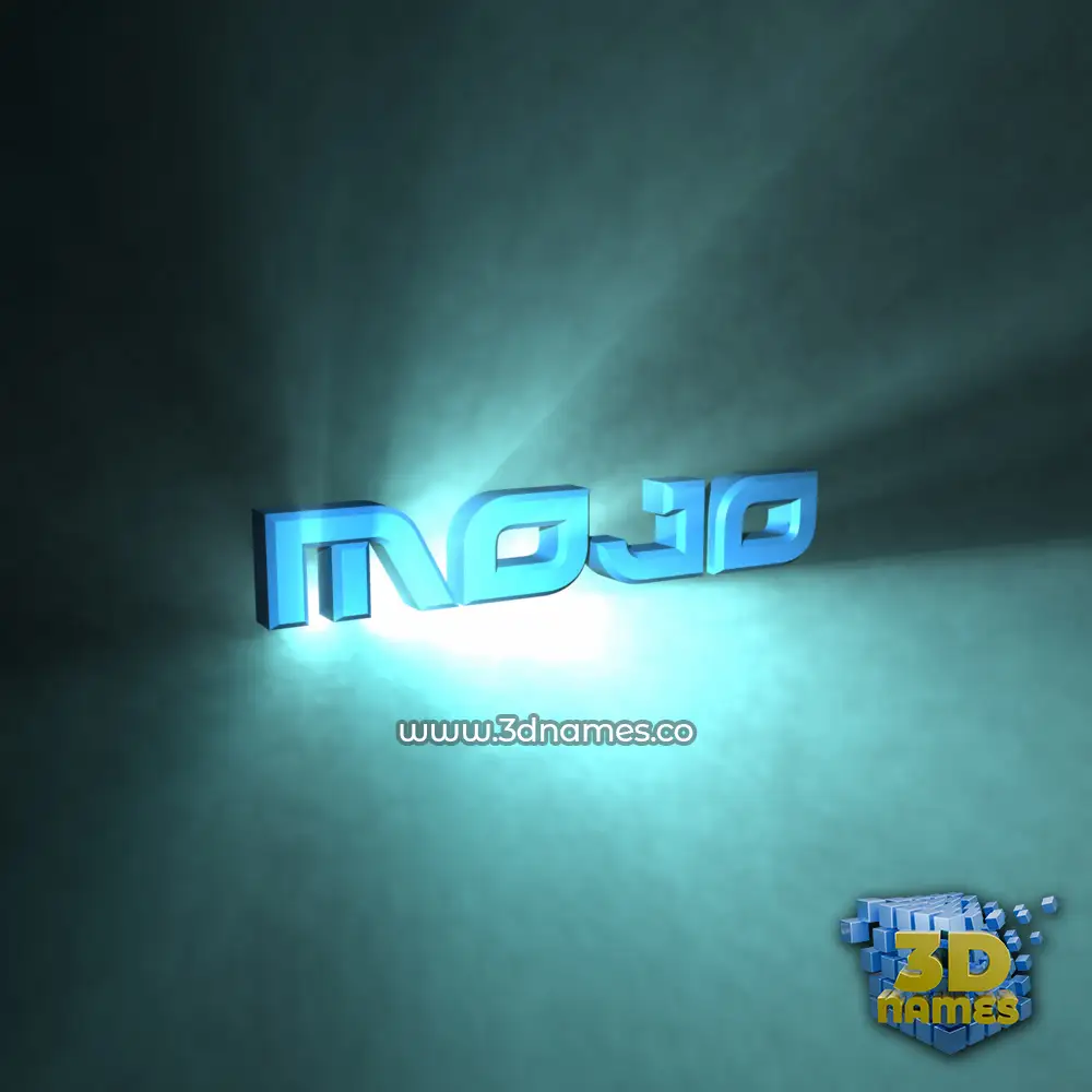 mojo in Light Shine style - 3D name wallpaper