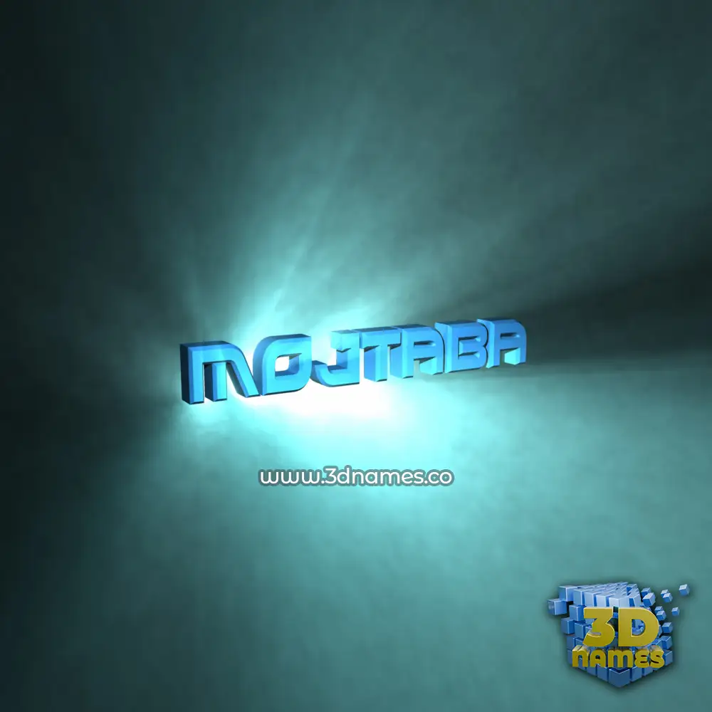 mojtaba in Light Shine style - 3D name wallpaper