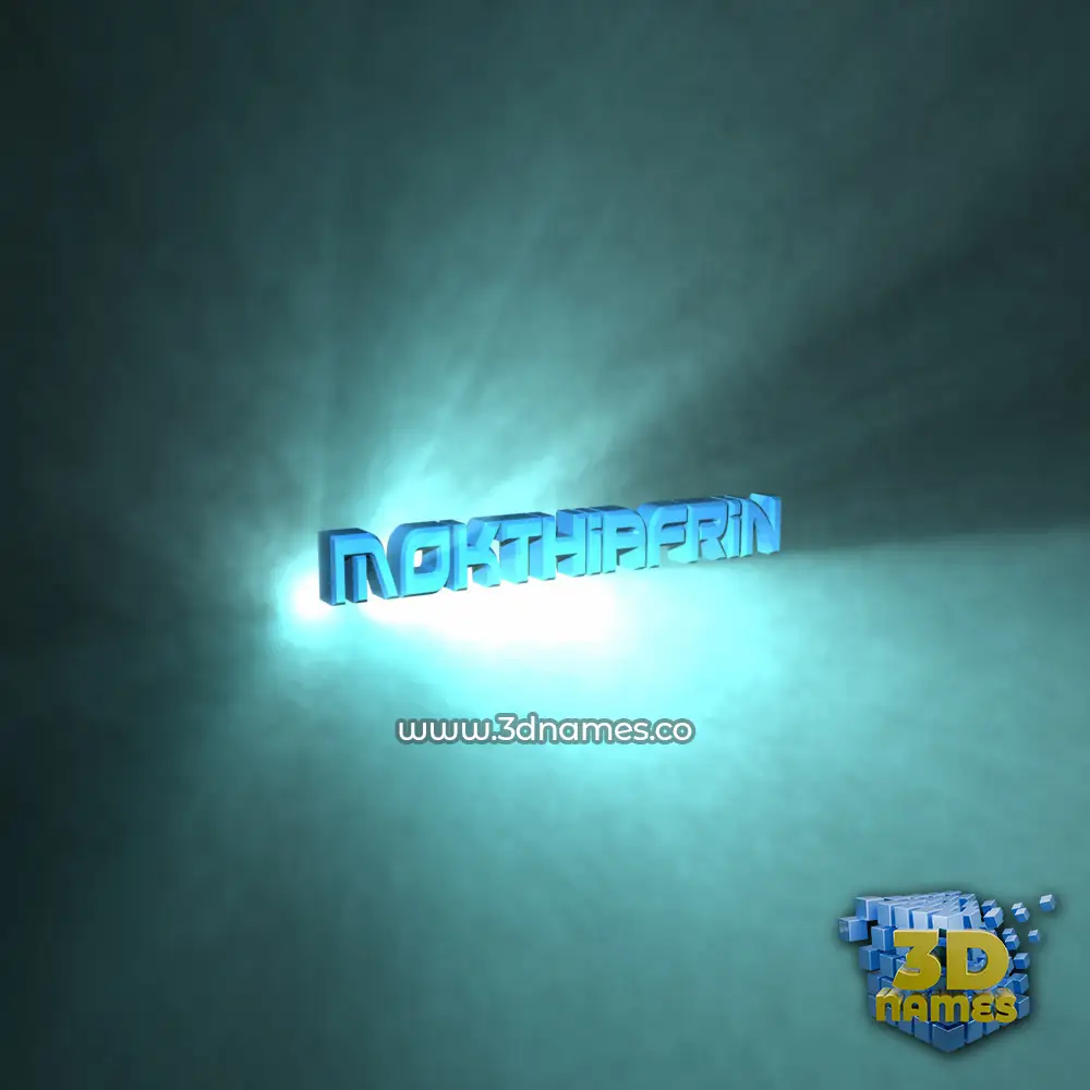 mokthiafrin in Light Shine style - 3D name wallpaper