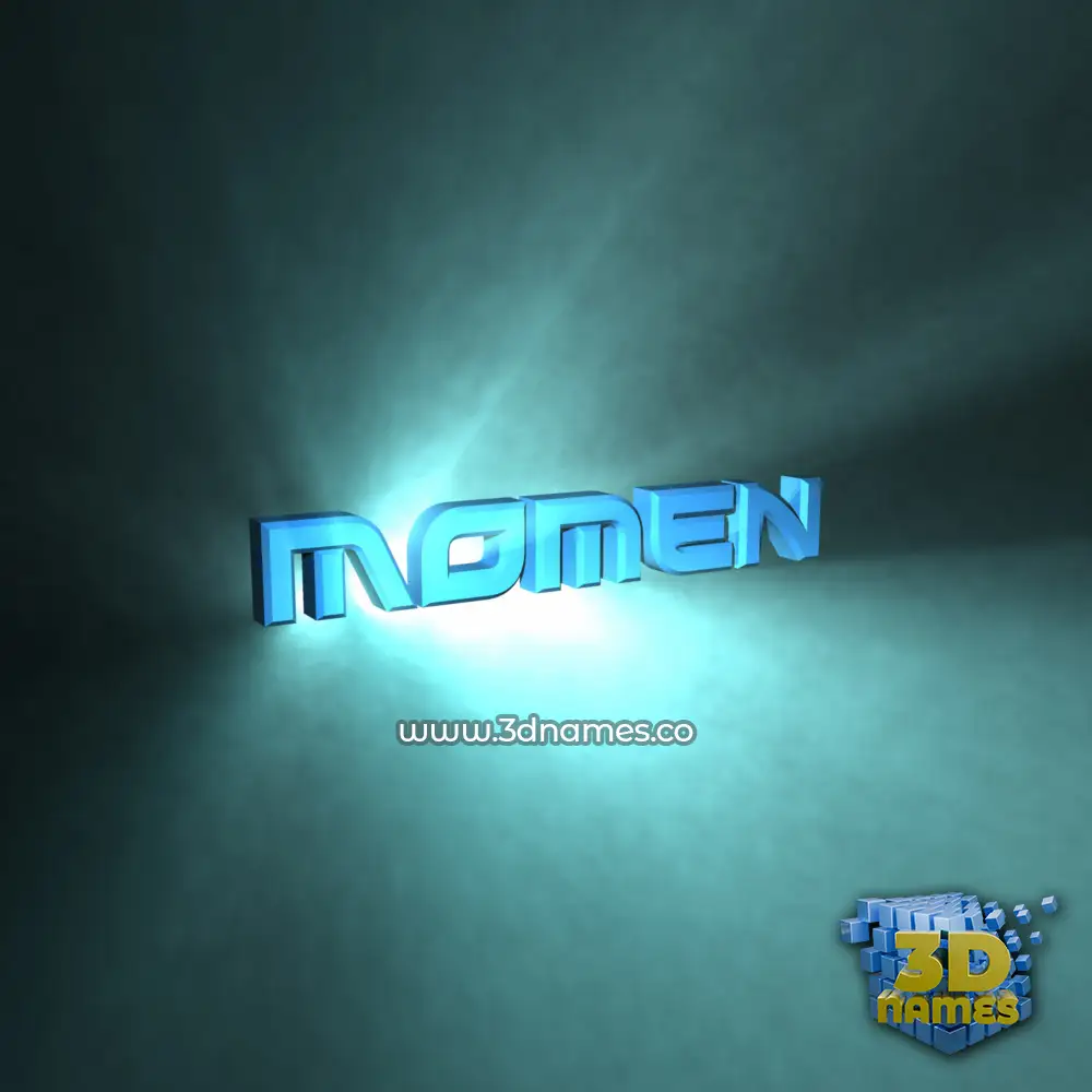momen in Light Shine style - 3D name wallpaper