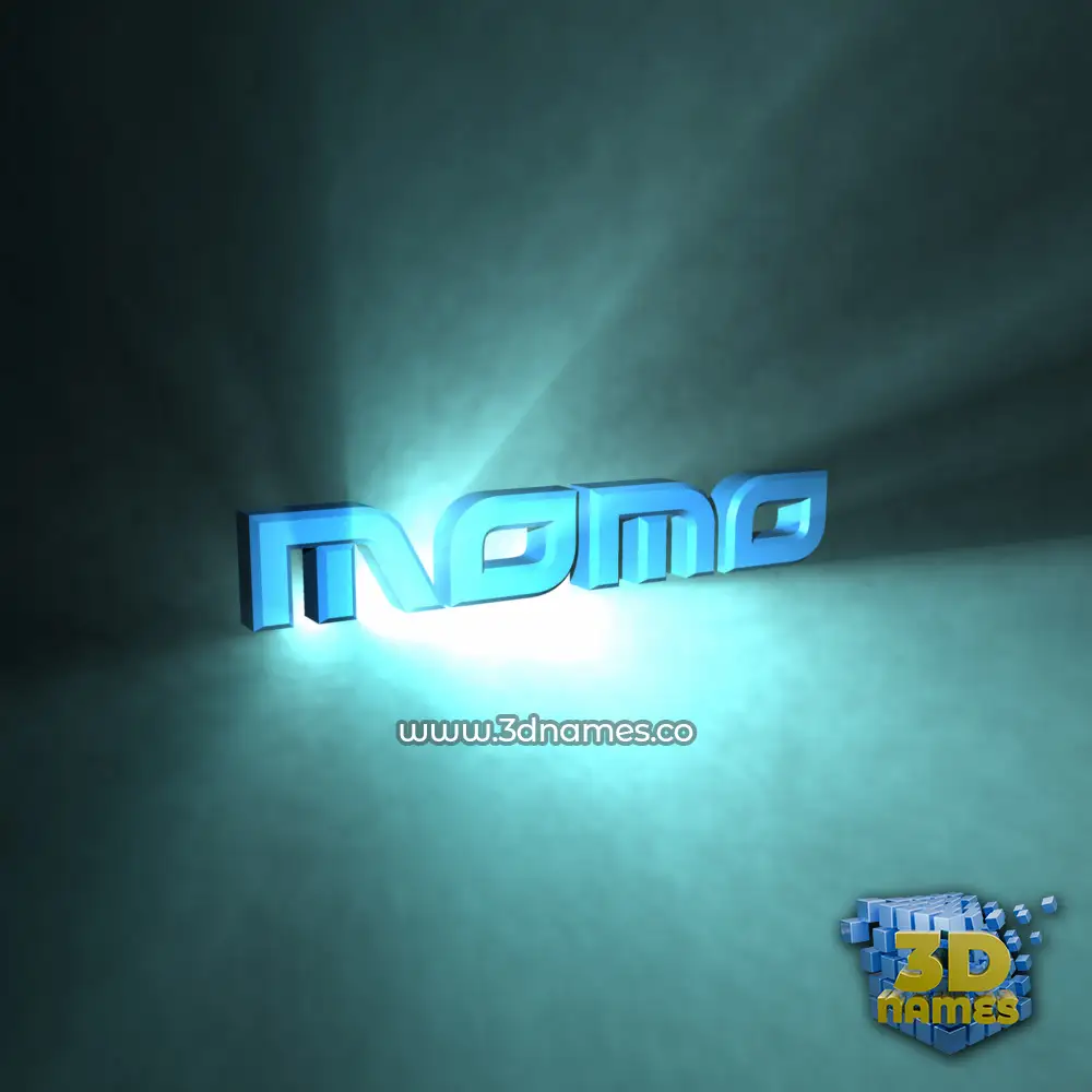 momo in Light Shine style - 3D name wallpaper