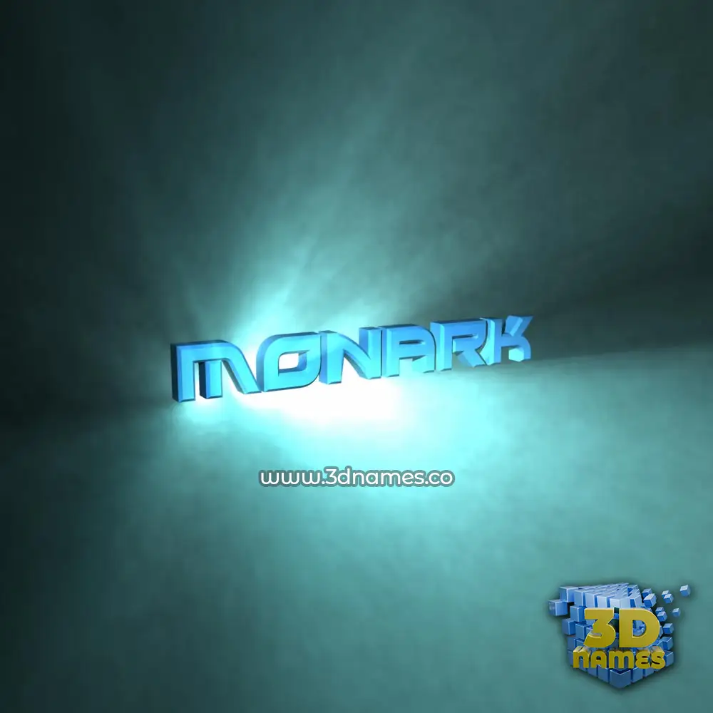 monark in Light Shine style - 3D name wallpaper