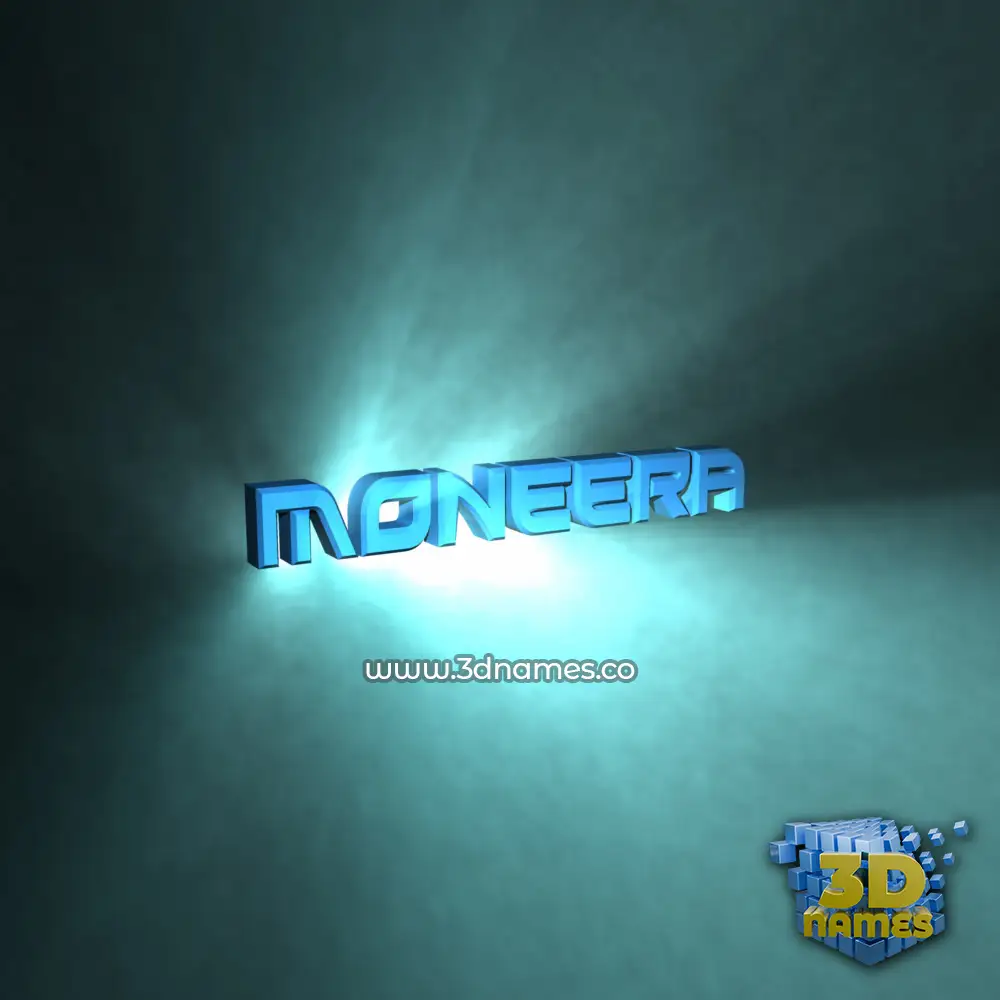 moneera in Light Shine style - 3D name wallpaper