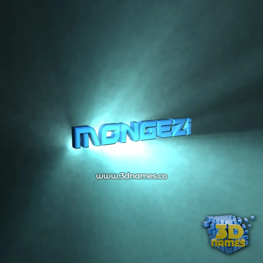 mongezi in Light Shine style - 3D name wallpaper