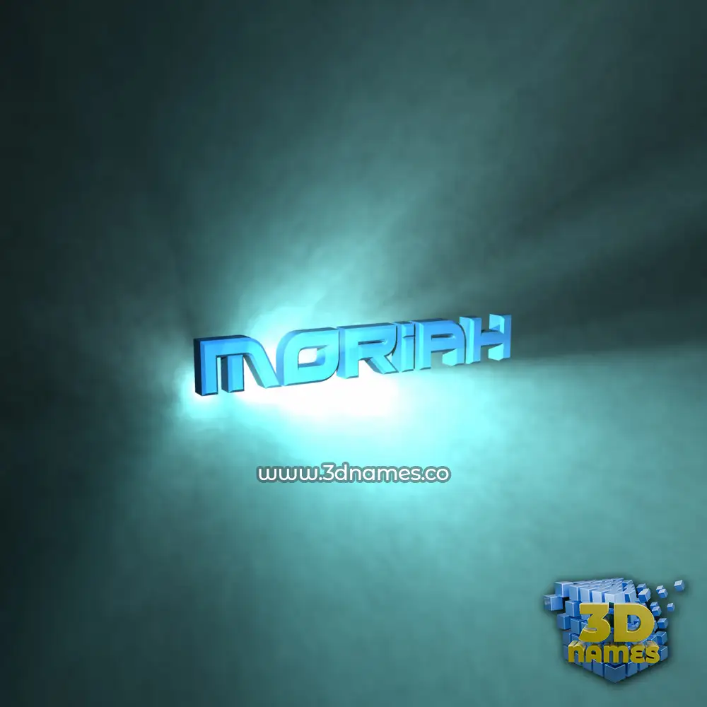 moriah in Light Shine style - 3D name wallpaper