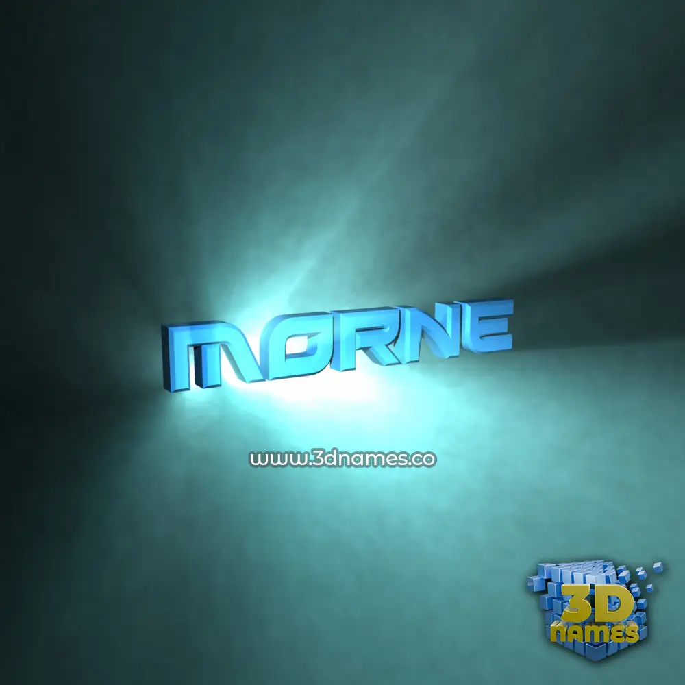morne in Light Shine style - 3D name wallpaper