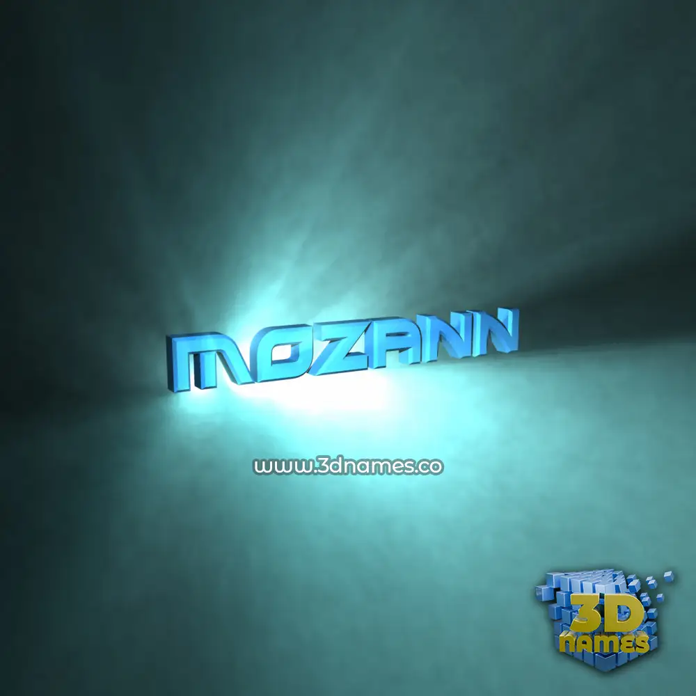 mozann in Light Shine style - 3D name wallpaper
