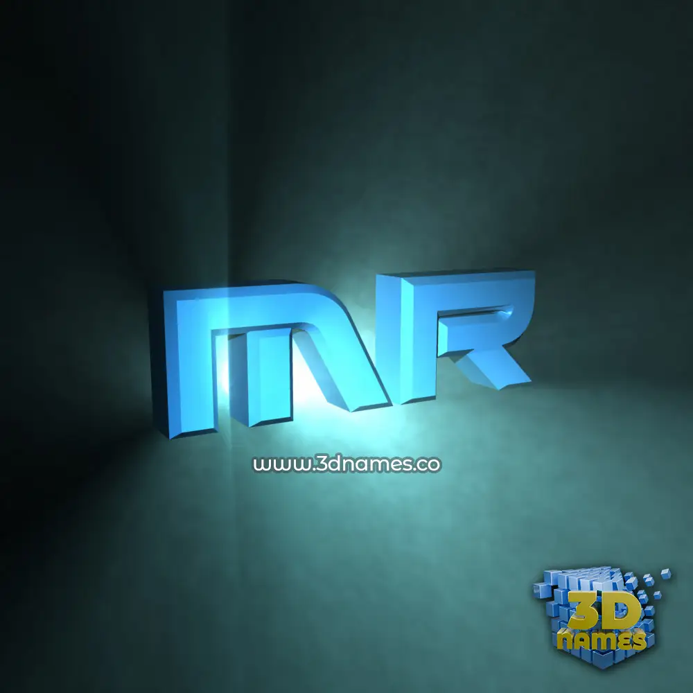 mr in Light Shine style - 3D name wallpaper