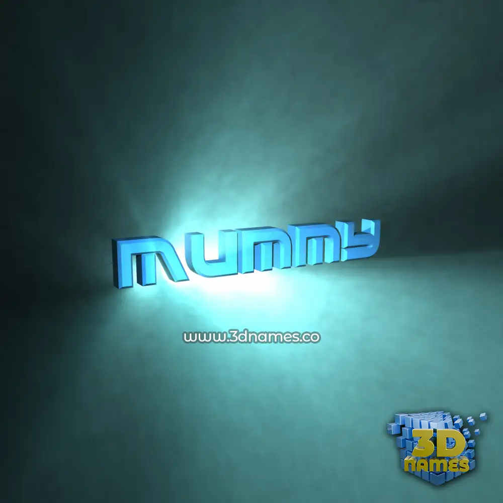 mummy in Light Shine style - 3D name wallpaper