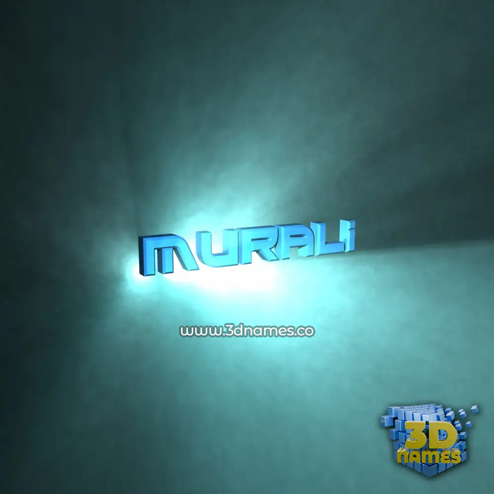 murali in Light Shine style - 3D name wallpaper