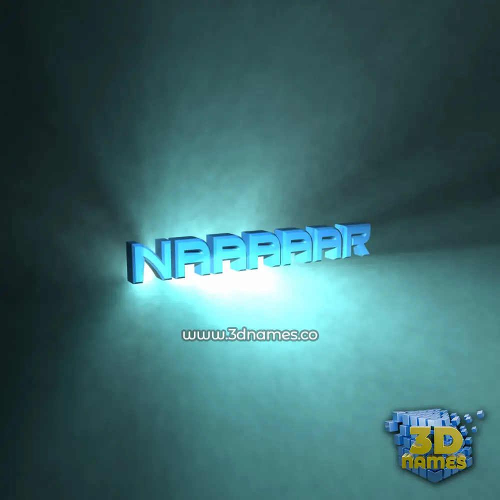 naaaaar in Light Shine style - 3D name wallpaper