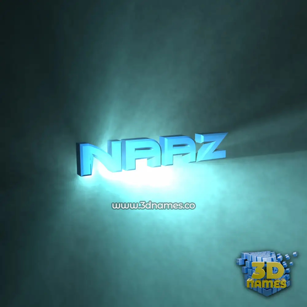 naaz in Light Shine style - 3D name wallpaper