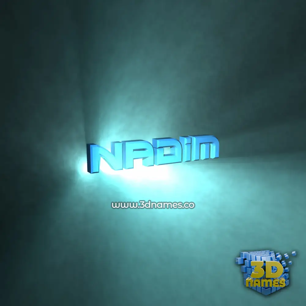 nadim in Light Shine style - 3D name wallpaper