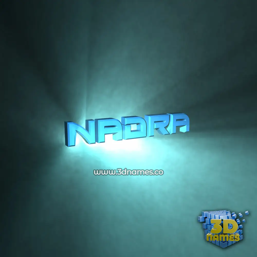 nadra in Light Shine style - 3D name wallpaper