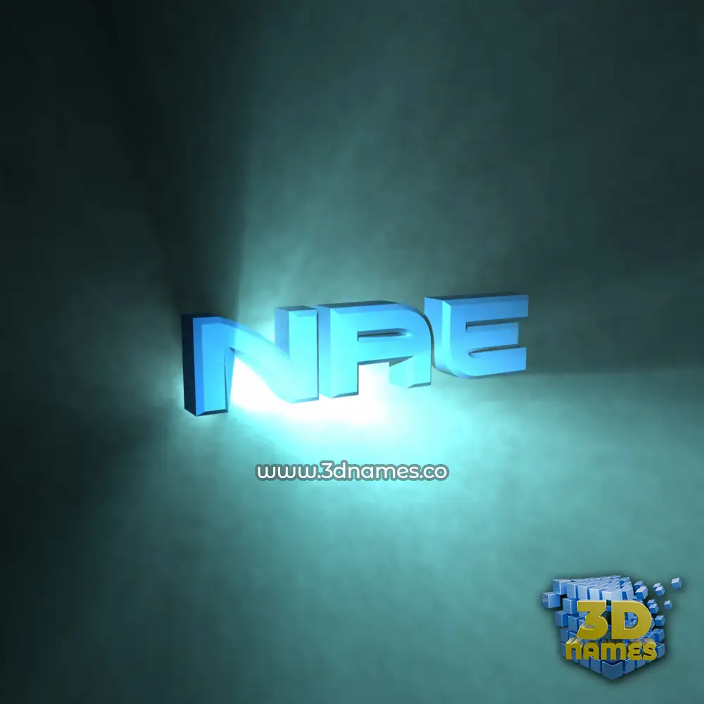 nae in Light Shine style - 3D name wallpaper