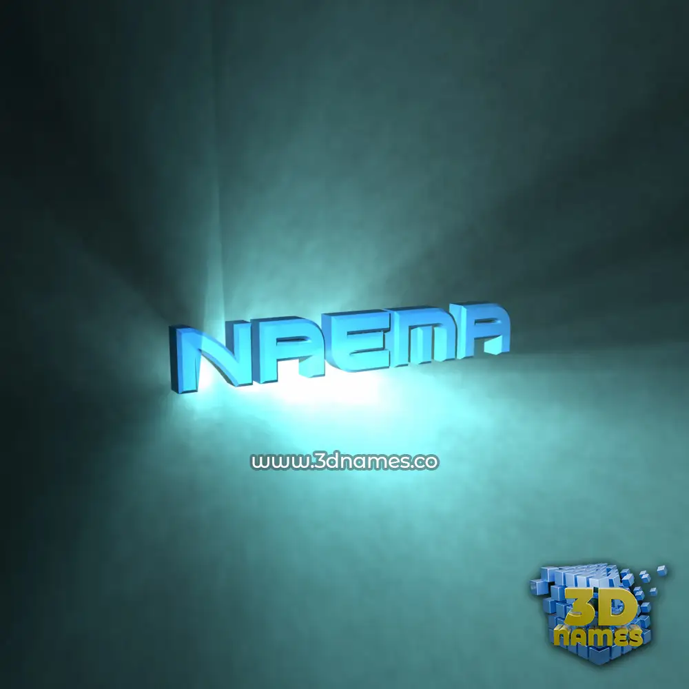 naema in Light Shine style - 3D name wallpaper