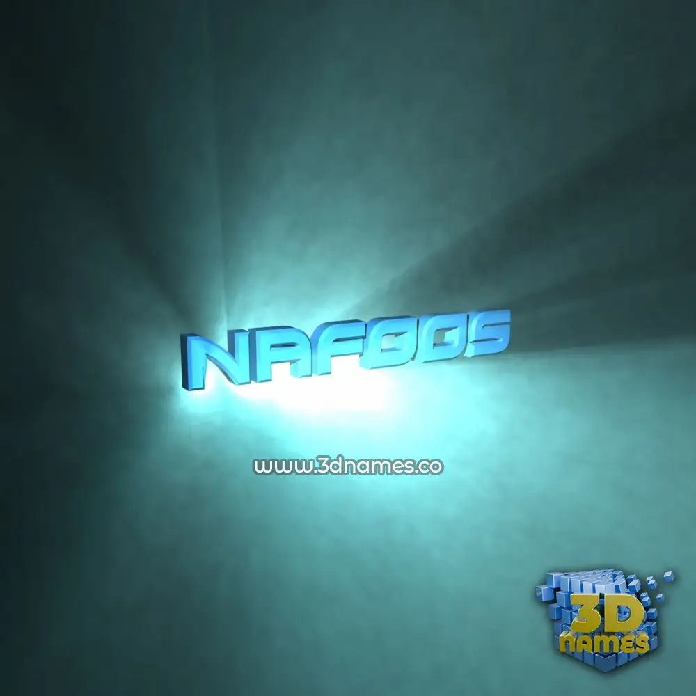 nafoos in Light Shine style - 3D name wallpaper