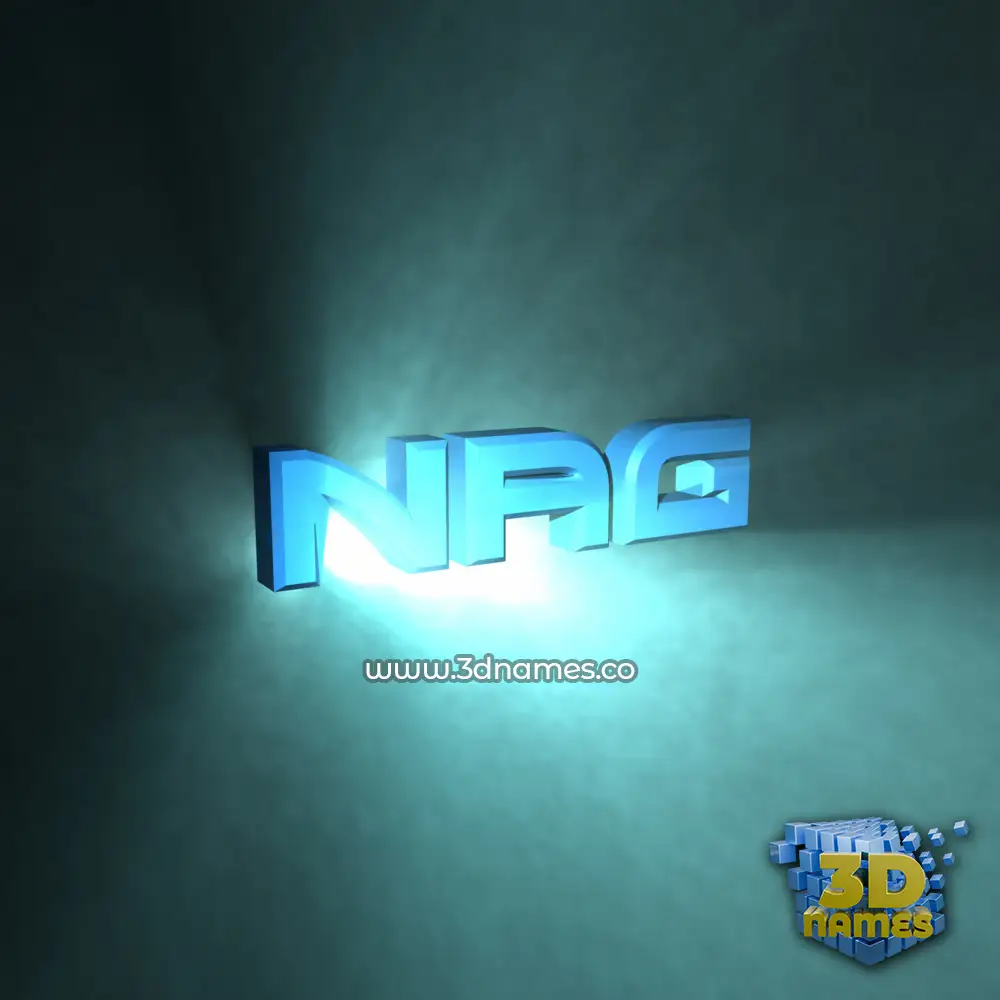 nag in Light Shine style - 3D name wallpaper