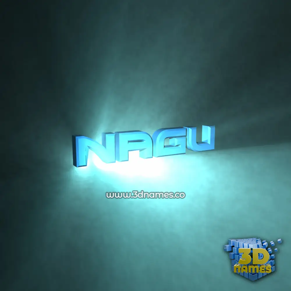 nagu in Light Shine style - 3D name wallpaper
