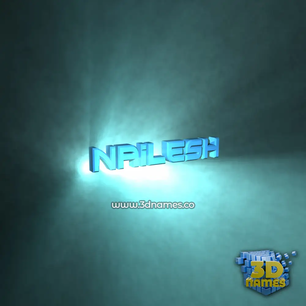 nailesh in Light Shine style - 3D name wallpaper