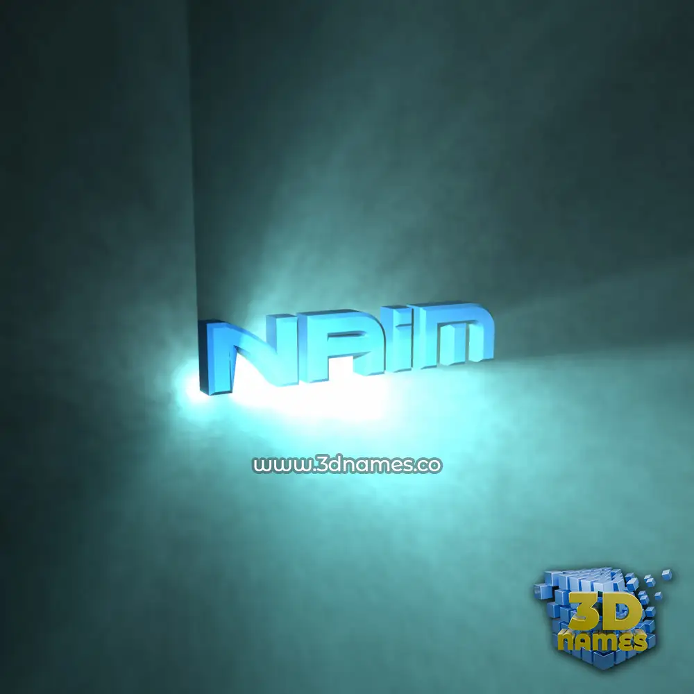 naim in Light Shine style - 3D name wallpaper
