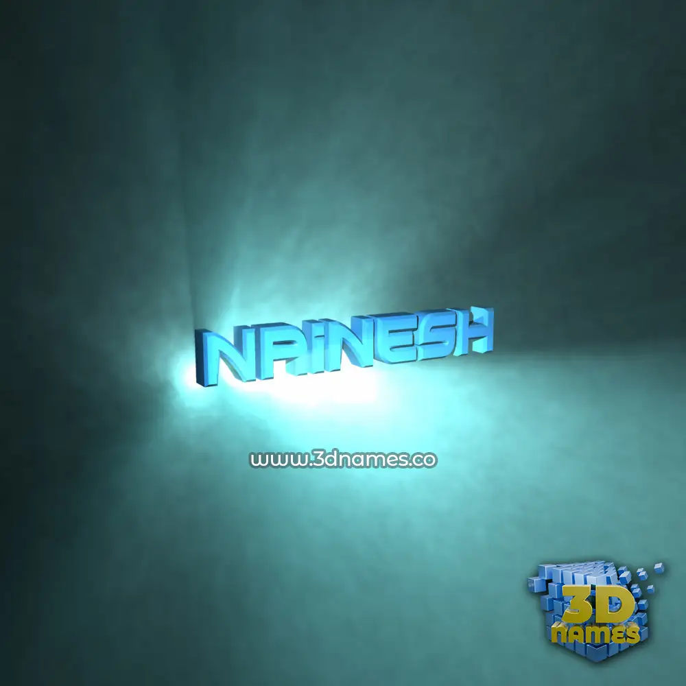 nainesh in Light Shine style - 3D name wallpaper