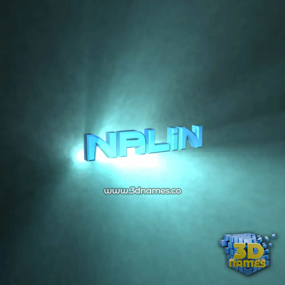 nalin in Light Shine style - 3D name wallpaper