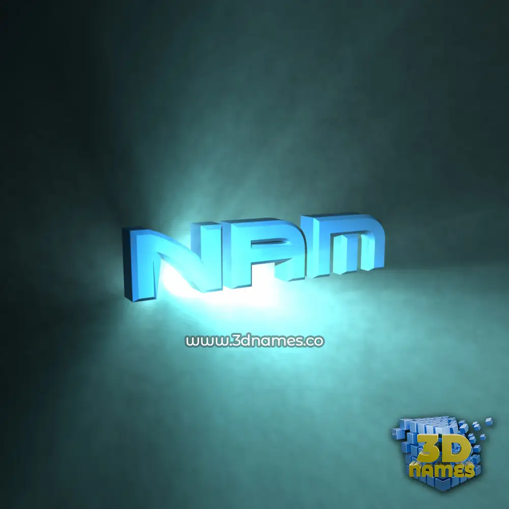 nam in Light Shine style - 3D name wallpaper