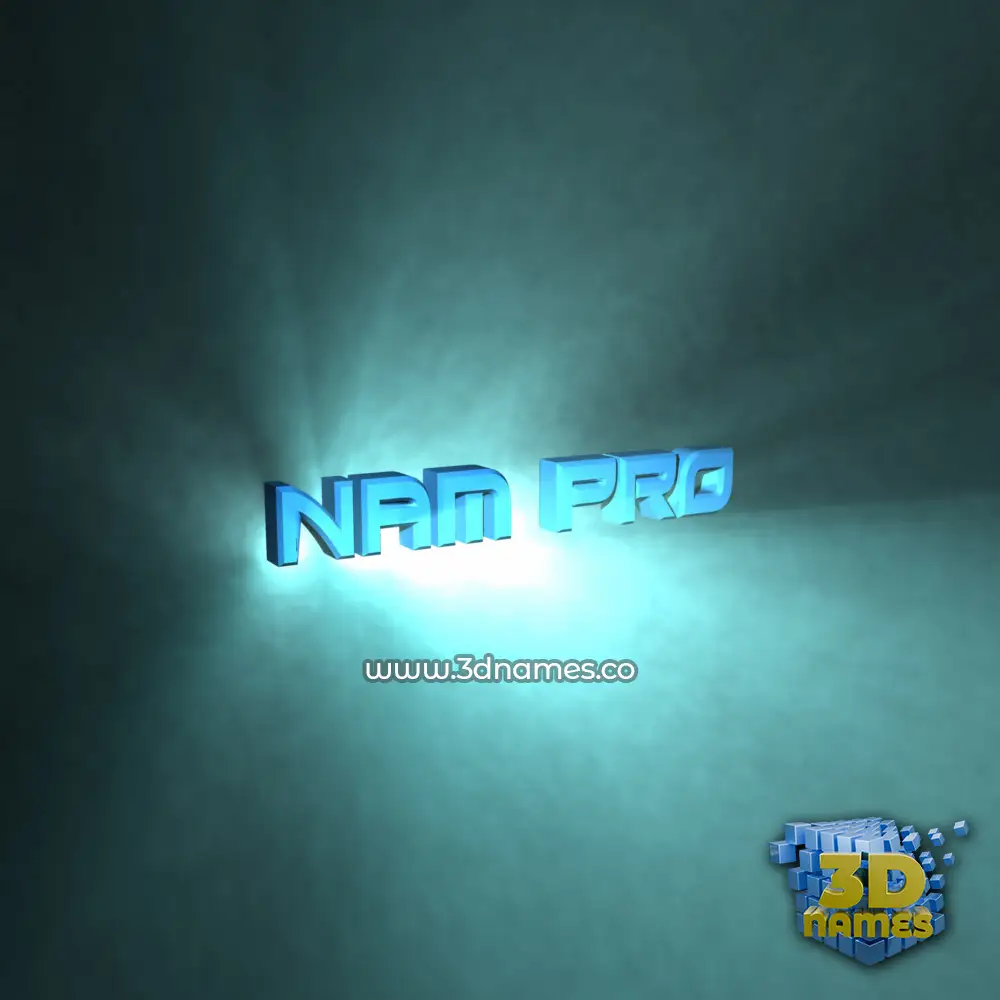 nam pro in Light Shine style - 3D name wallpaper