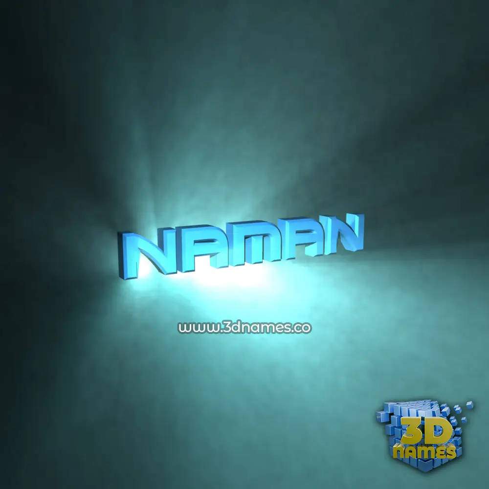 naman in Light Shine style - 3D name wallpaper