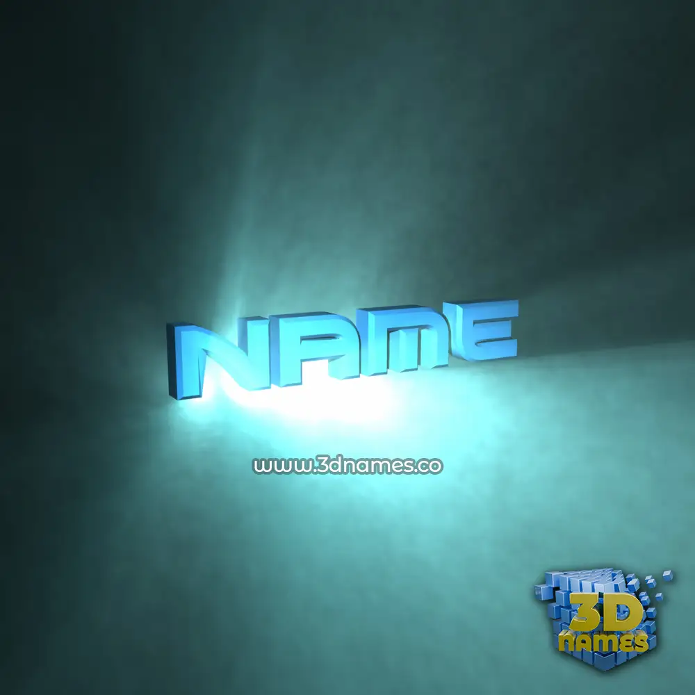 name in Light Shine style - 3D name wallpaper