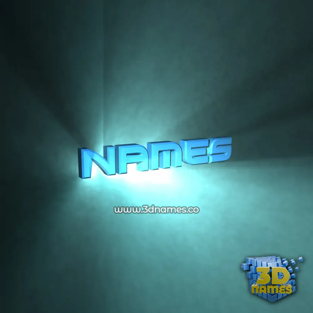 names in Light Shine style - 3D name wallpaper