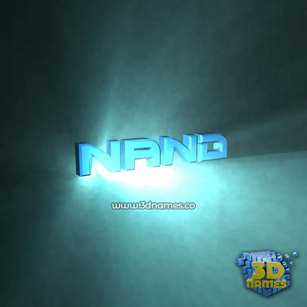 nand in Light Shine style - 3D name wallpaper