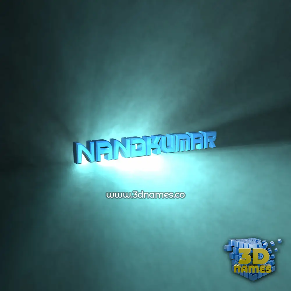 nandkumar in Light Shine style - 3D name wallpaper