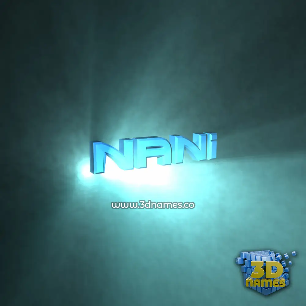 nani in Light Shine style - 3D name wallpaper