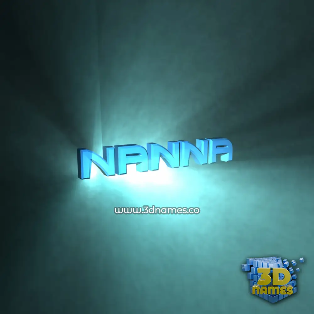nanna in Light Shine style - 3D name wallpaper