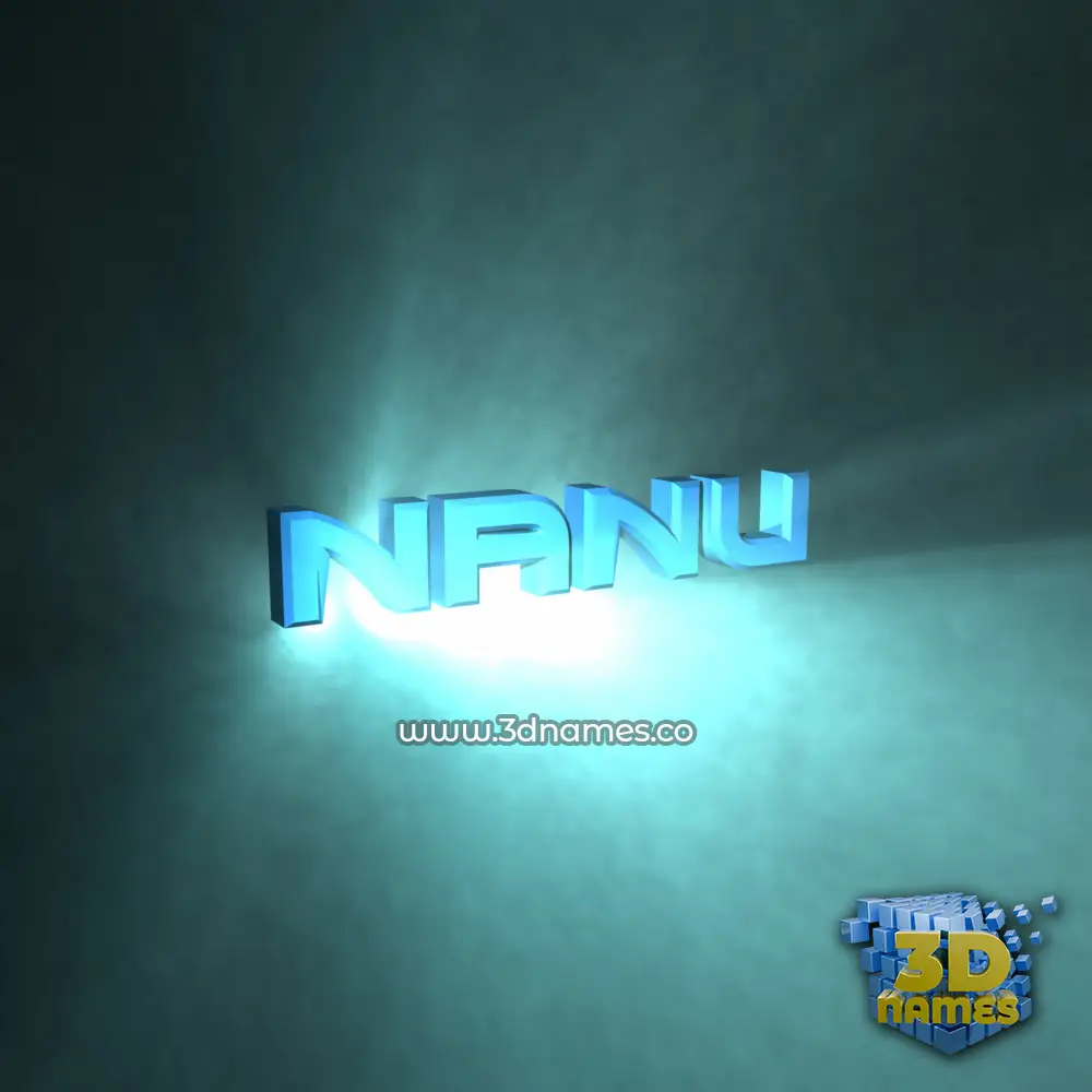 nanu in Light Shine style - 3D name wallpaper