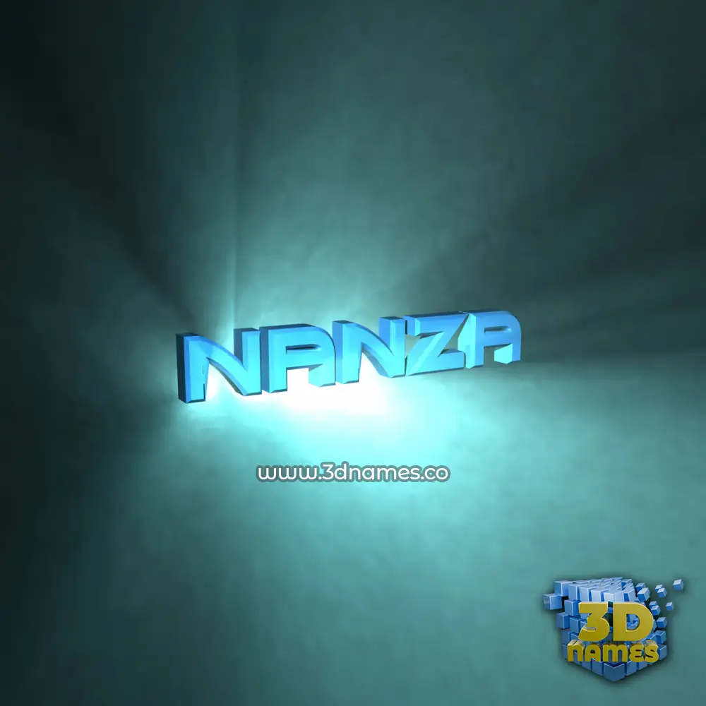 nanza in Light Shine style - 3D name wallpaper