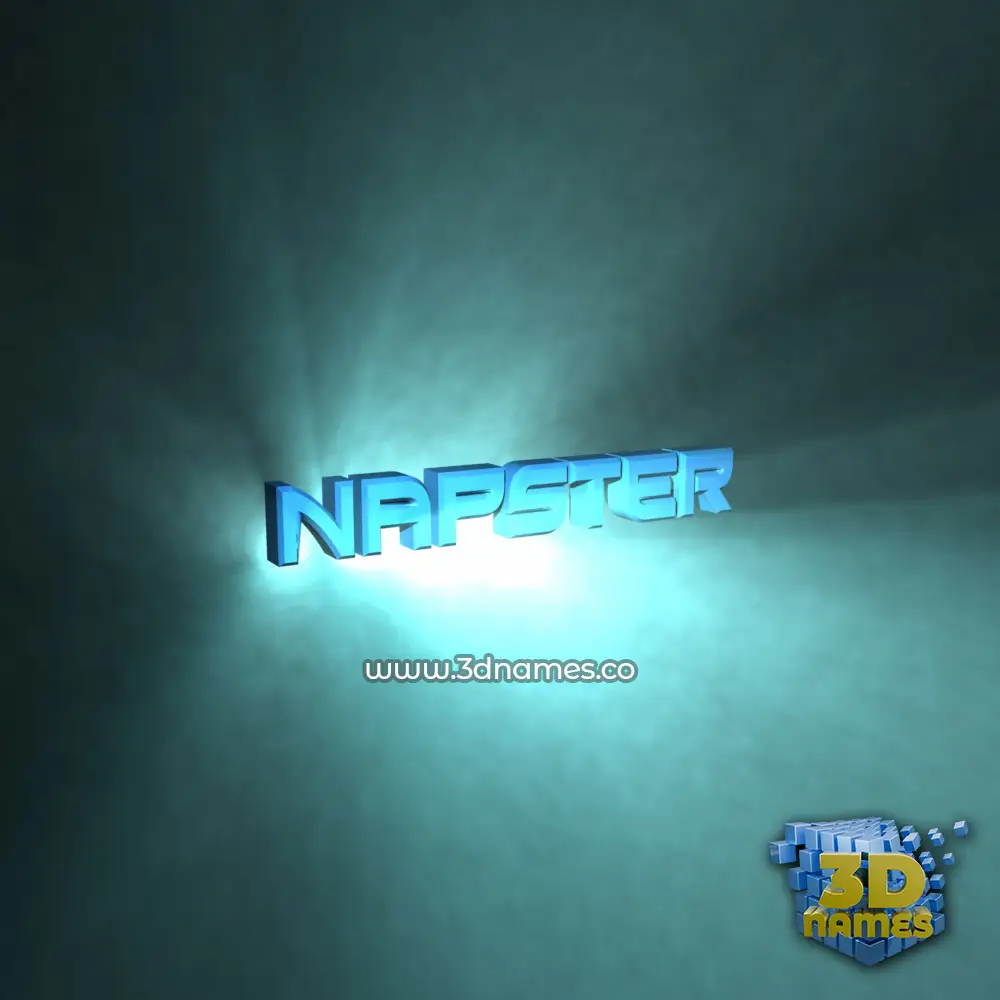 napster in Light Shine style - 3D name wallpaper