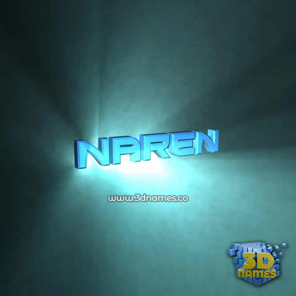 naren in Light Shine style - 3D name wallpaper